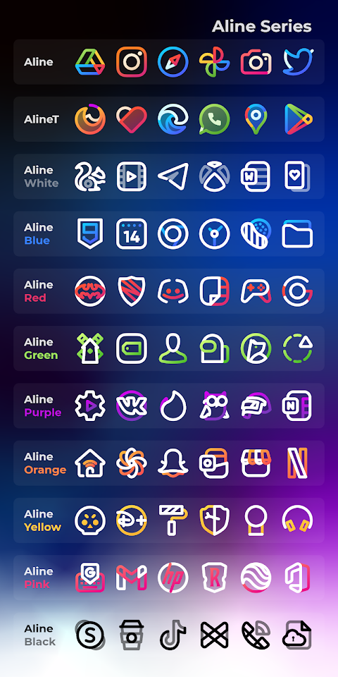 Aline Green: linear icon pack screenshot