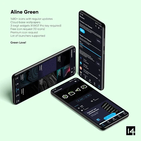 Aline Green: linear icon pack screenshot