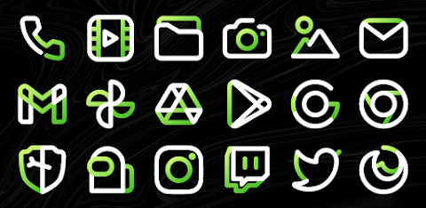 Aline Green: linear icon pack screenshot