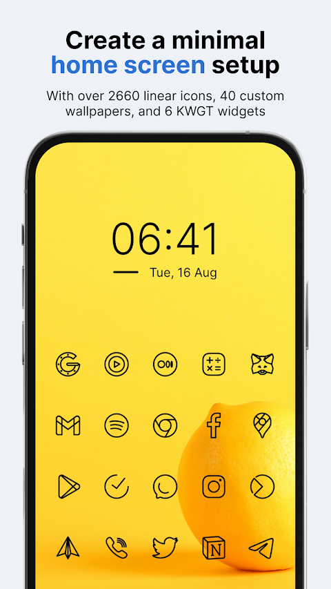Caelus Black: linear icon pack screenshot