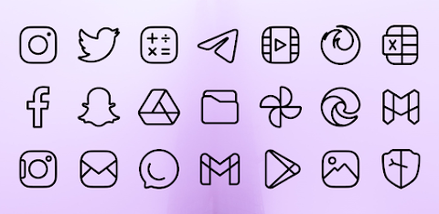 Caelus Black: linear icon pack screenshot