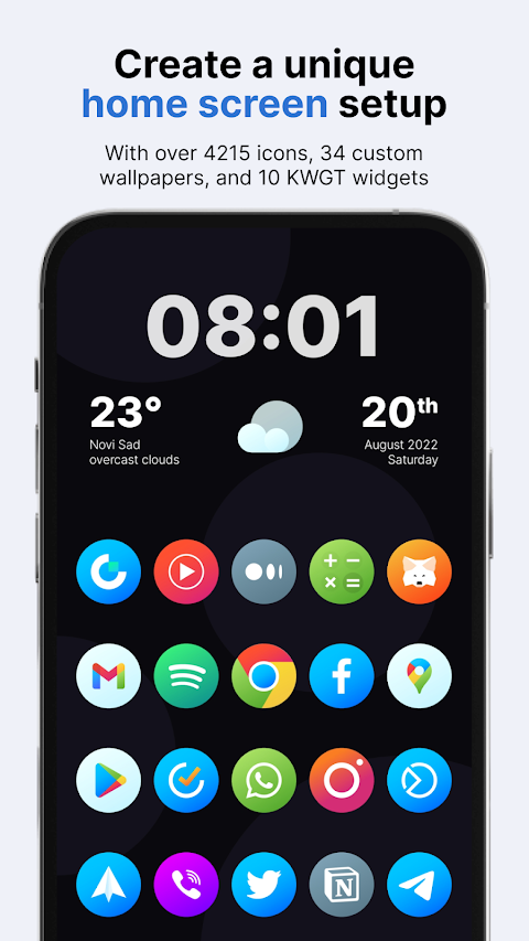 Hera Icon Pack: Circle Icons screenshot