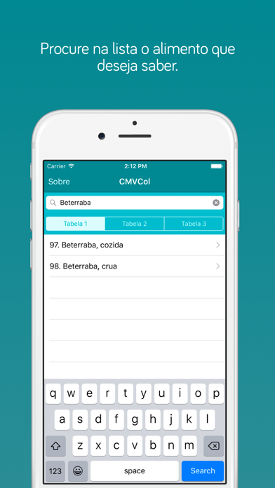 Tabela Taco screenshot