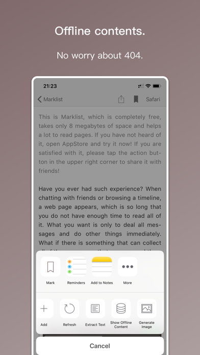 Marklist – Manage Later Things screenshot