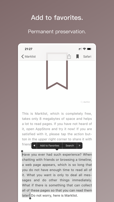 Marklist – Manage Later Things screenshot