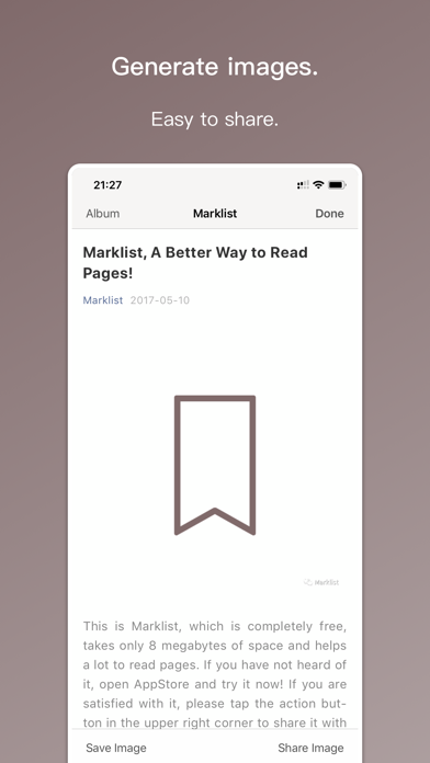 Marklist – Manage Later Things screenshot