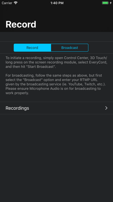 EveryCord: Live Screen Record screenshot