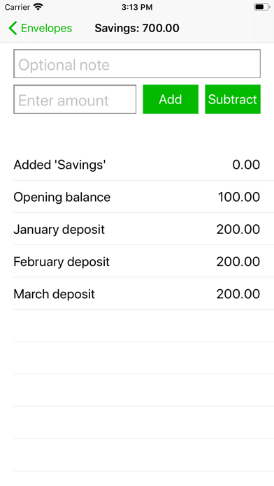 Simple Budget Envelopes screenshot