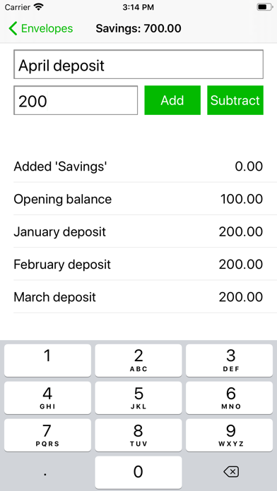 Simple Budget Envelopes screenshot