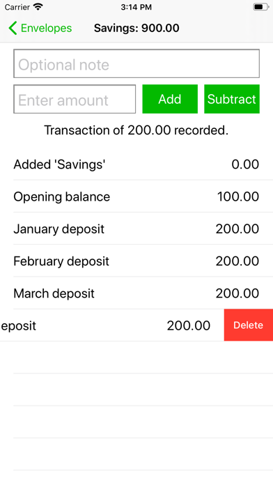 Simple Budget Envelopes screenshot