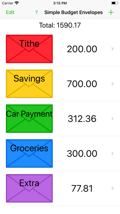 Simple Budget Envelopes screenshot