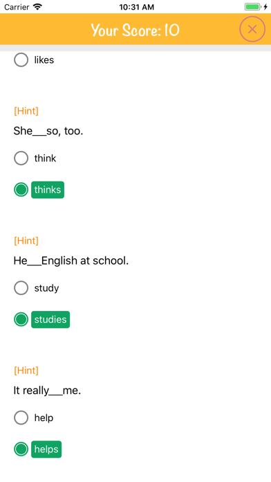 English Grammar Practice 2018 screenshot