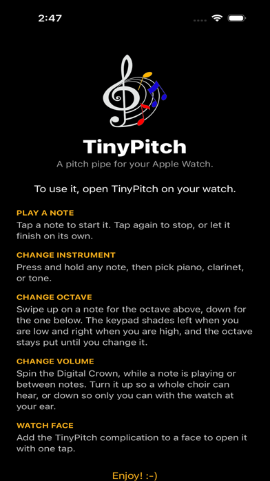 TinyPitch screenshot