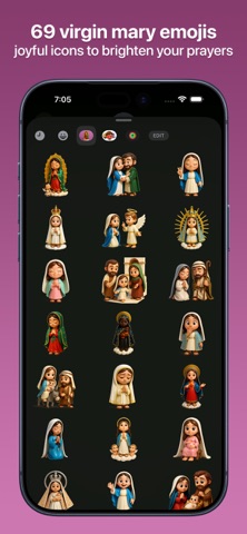 Virgin Mary Emojis screenshot