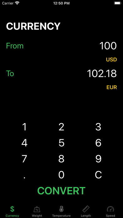 Unit Converter & Currency tool screenshot
