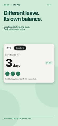 My PTO screenshot