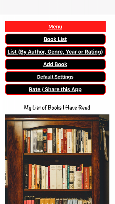My Books Read screenshot