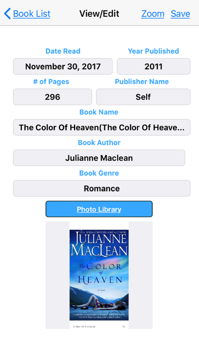My Books Read screenshot