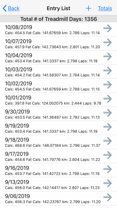 Treadmill Logger screenshot