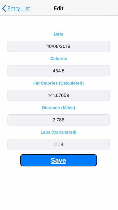 Treadmill Logger screenshot