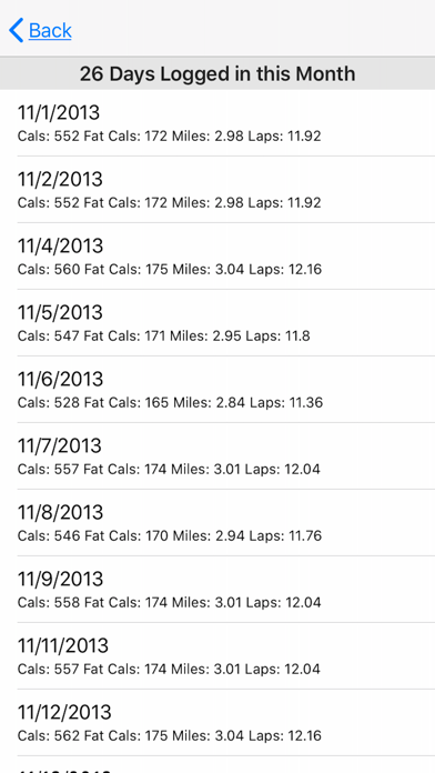 Treadmill Logger screenshot