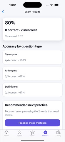 English synonyms antonyms screenshot