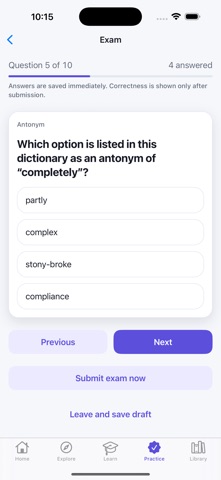 English synonyms antonyms screenshot