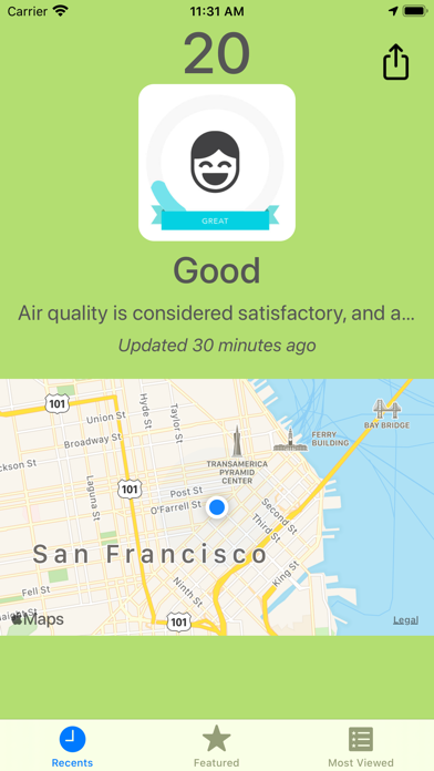 Track Air Quality – PM2.5 screenshot
