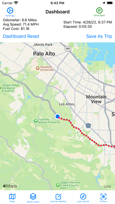 GPS Travel Journal screenshot