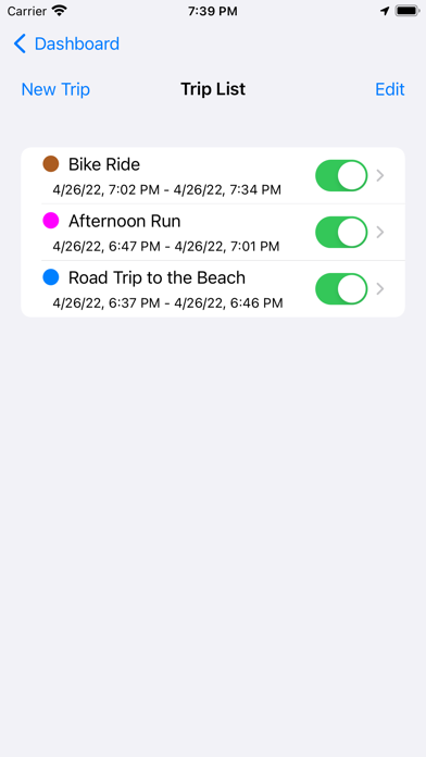 GPS Travel Journal screenshot