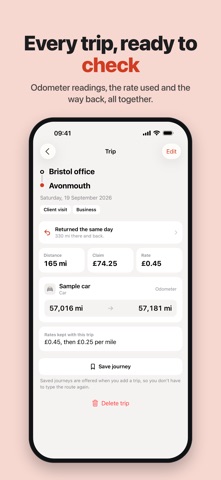 Mileage: Business Trip Tracker screenshot