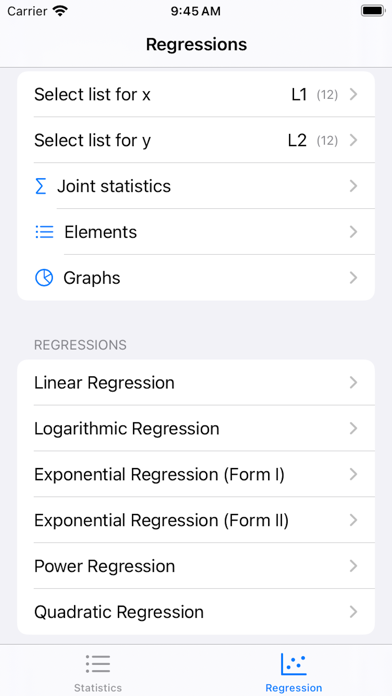 Statistics Calculator++ screenshot