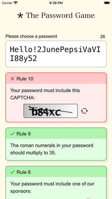 The Password Game * screenshot