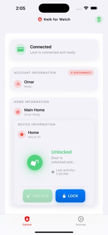 Kwikset –  Smart Lock on Watch screenshot