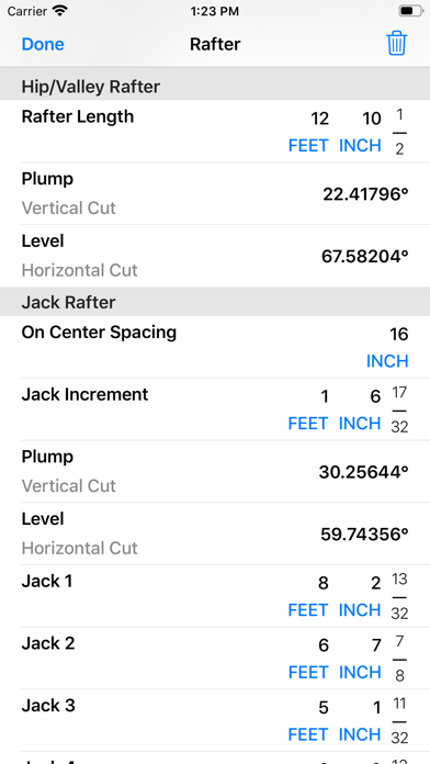 Construction Calculator++ screenshot