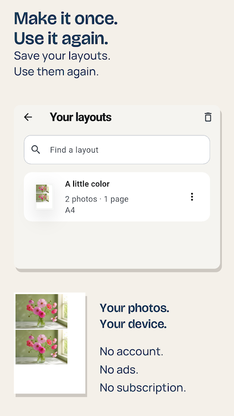 SizeLeaf: Photo Print Layouts screenshot