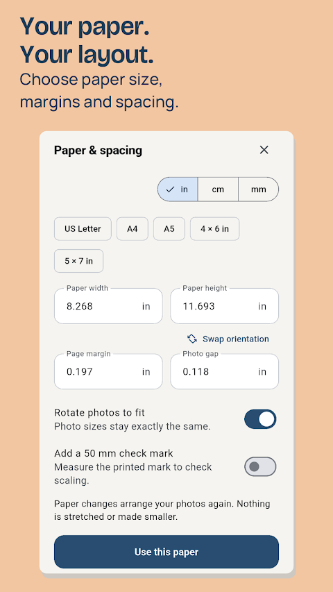 SizeLeaf: Photo Print Layouts screenshot