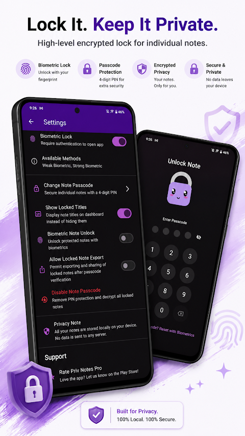 PrivNotesPro – Offline Notepad screenshot