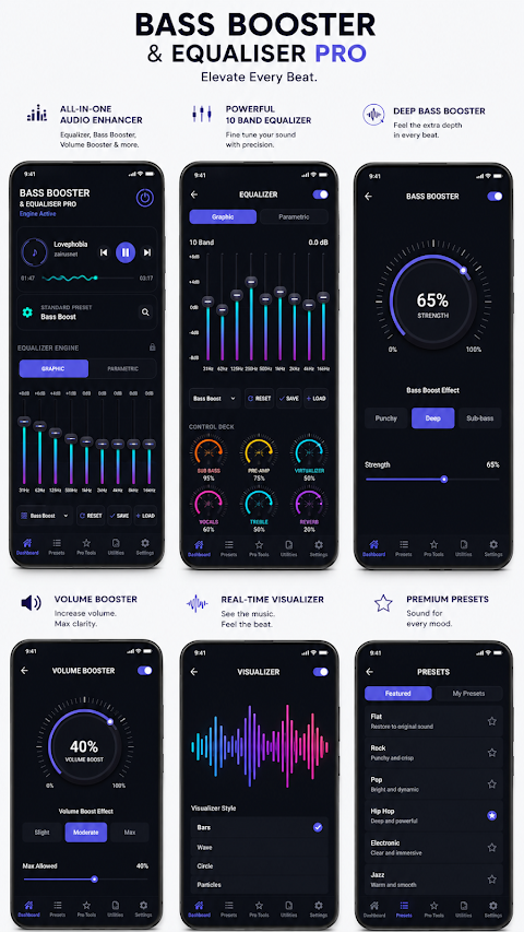 Bass Booster & Equalizer Pro screenshot