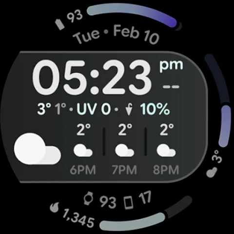 Weather Dashboard Watch Face screenshot