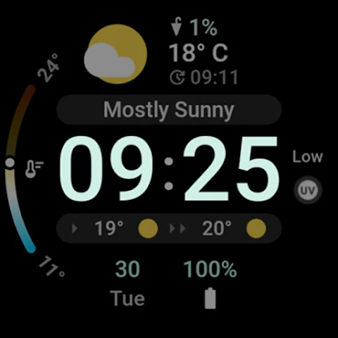 Just Weather: Watch Face screenshot