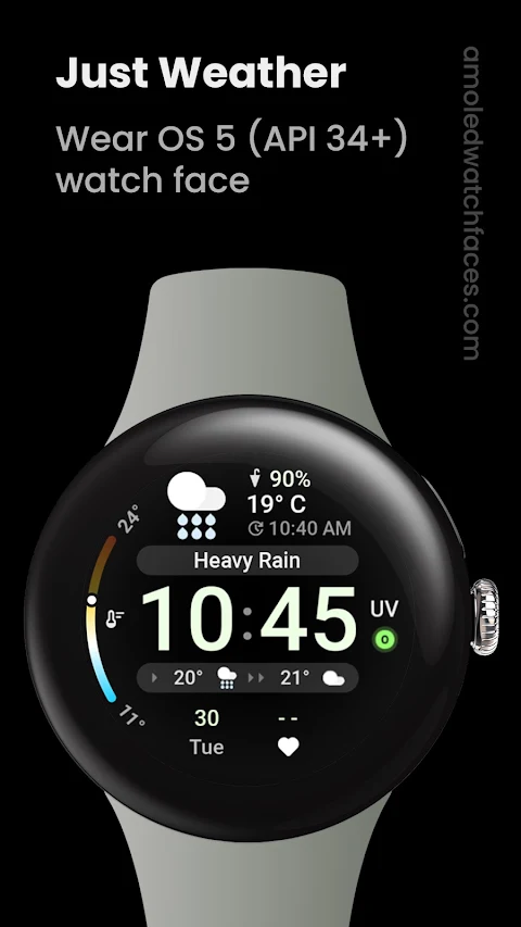 Just Weather: Watch Face screenshot