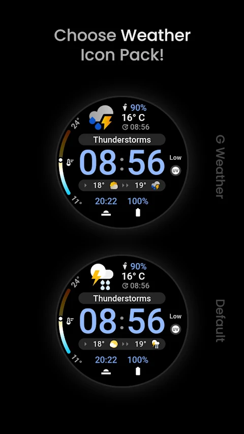 Just Weather: Watch Face screenshot