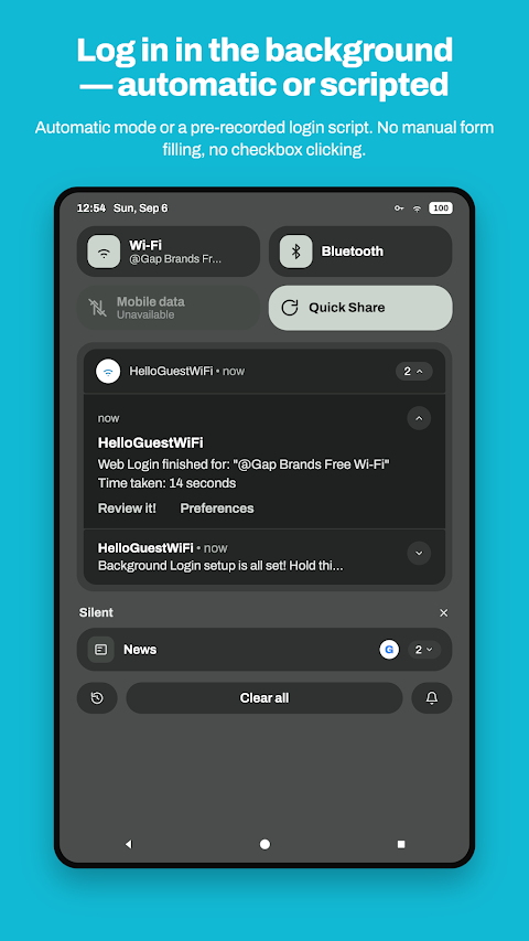 WiFi Web Login screenshot
