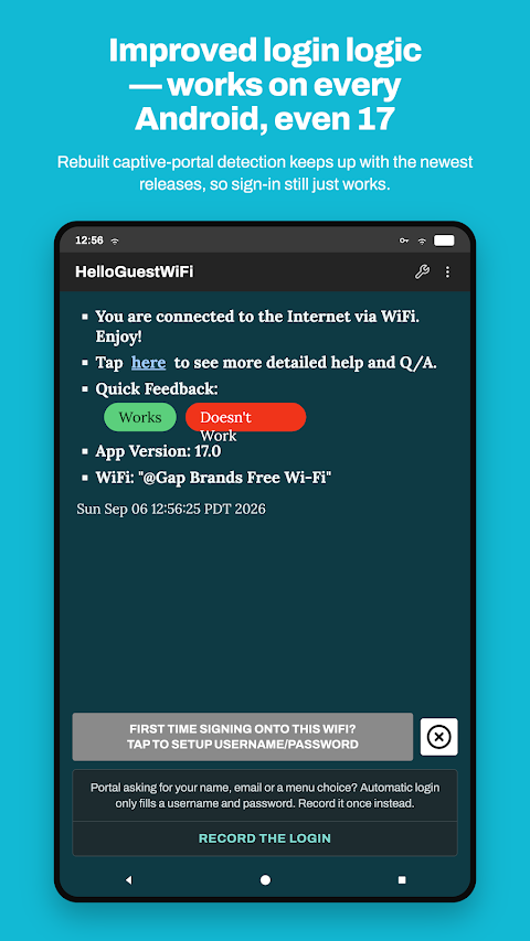 WiFi Web Login screenshot