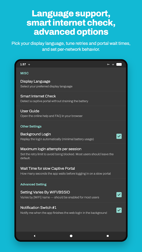 WiFi Web Login screenshot