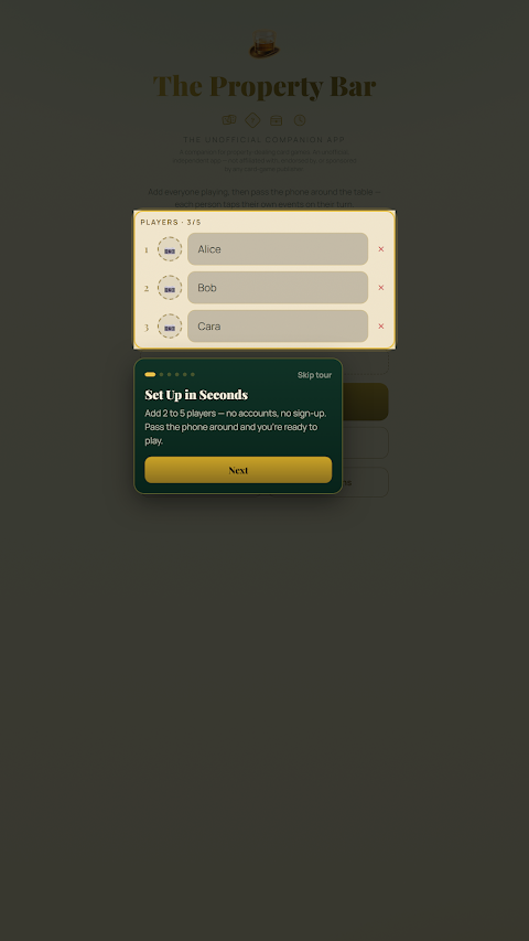 The Property Bar screenshot