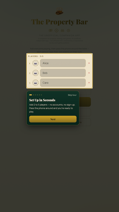 The Property Bar screenshot