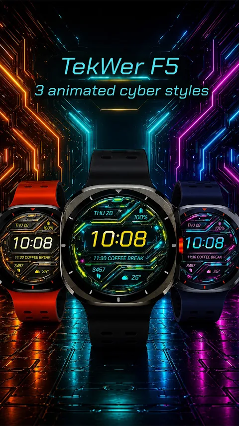 TekWer F5 Animated Watch Face screenshot