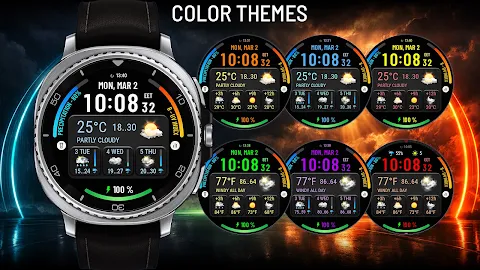 Weather watch face W10 screenshot
